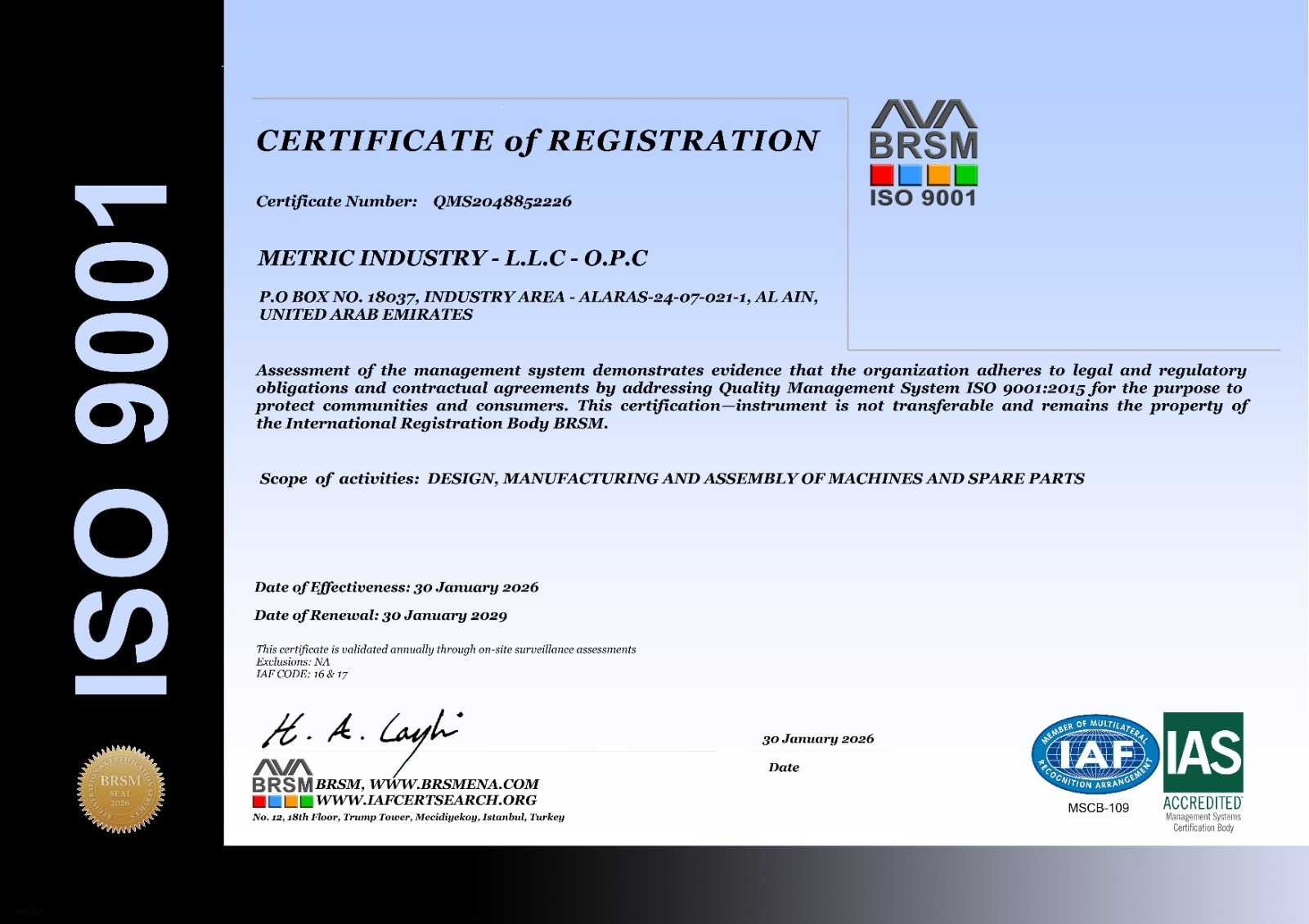 ISO Certificate 2