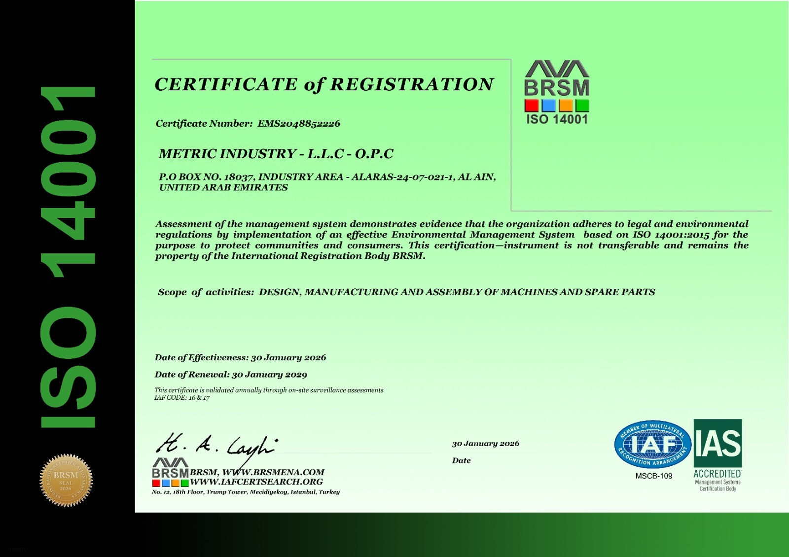 ISO Certificate 3